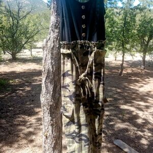 Stylish Black and Camouflage Jumpsuit